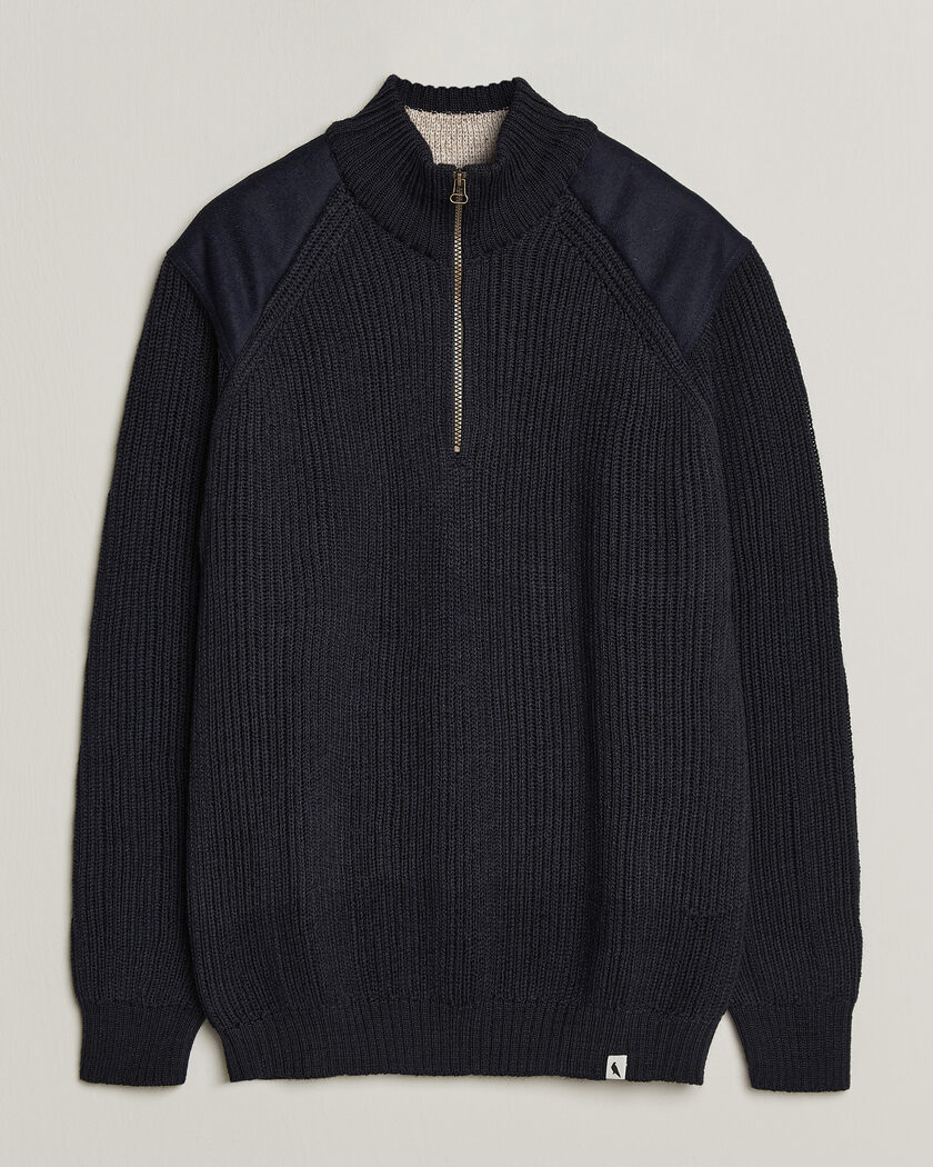 Peregrine Foxton Quarter Zip Jumperr Navy – Bleu