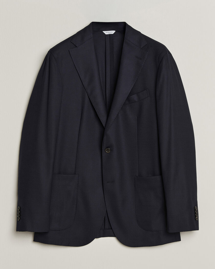 Boglioli for Care of Carl Boglioli K Jacket Exclusive Hopsack Blazer Navy – Bleu