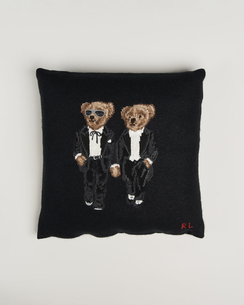 Ralph Lauren Home Ralph & Ricky Bear Wool/Alpaca Pillow Black – Noir