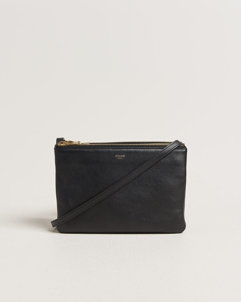 Celine Pre-Owned Trio Bag Small Leather Black – Noir