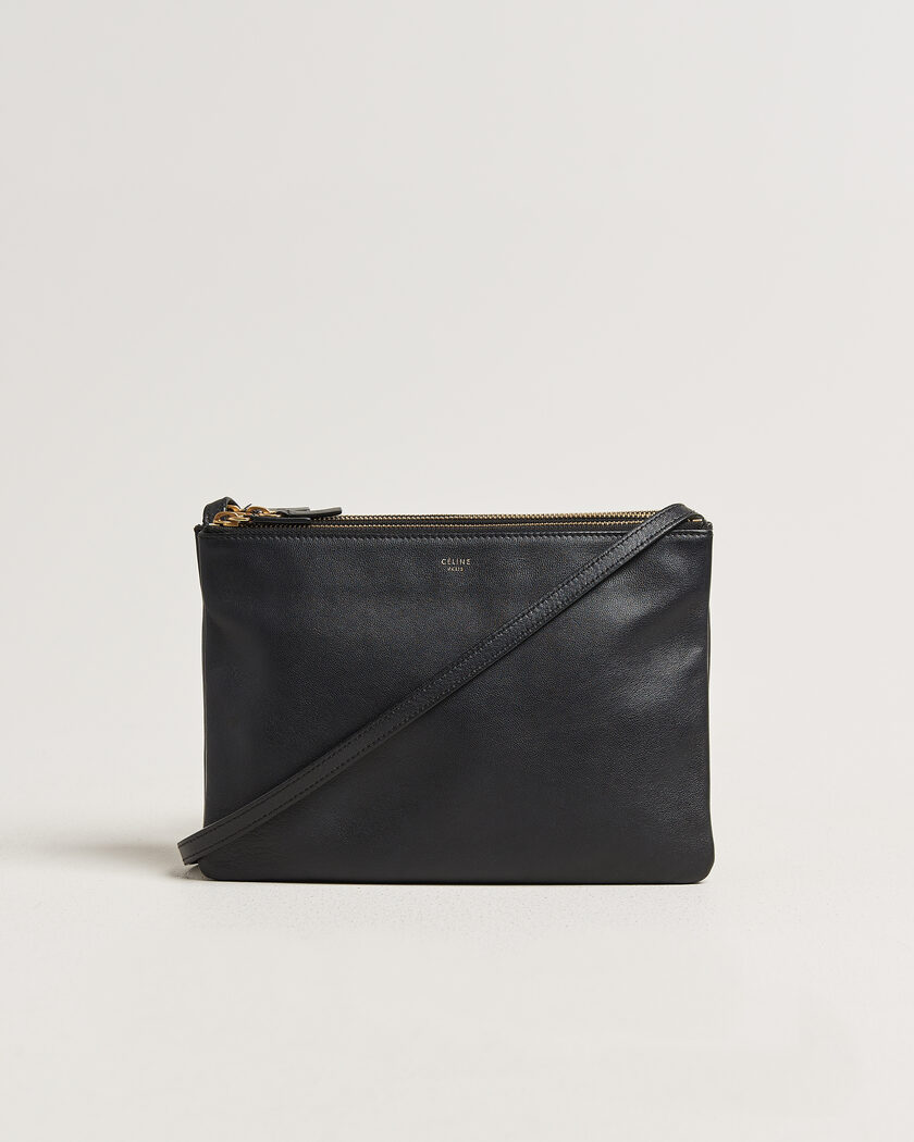 Celine Pre-Owned Trio Bag Medium Leather Black – Noir