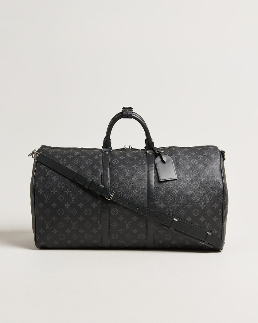 Louis Vuitton Pre-Owned Keepall 55 Bandoulière Monogram Eclipse – Noir