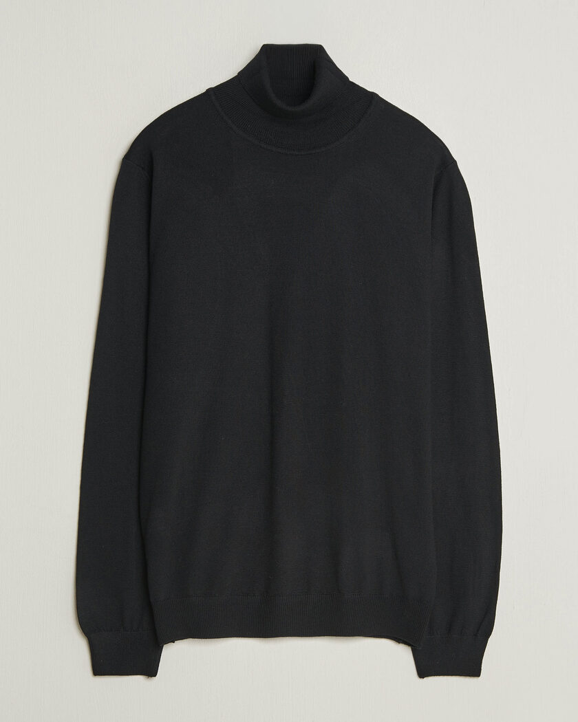 Filippa K Merino Knitted Turtleneck Black – Noir
