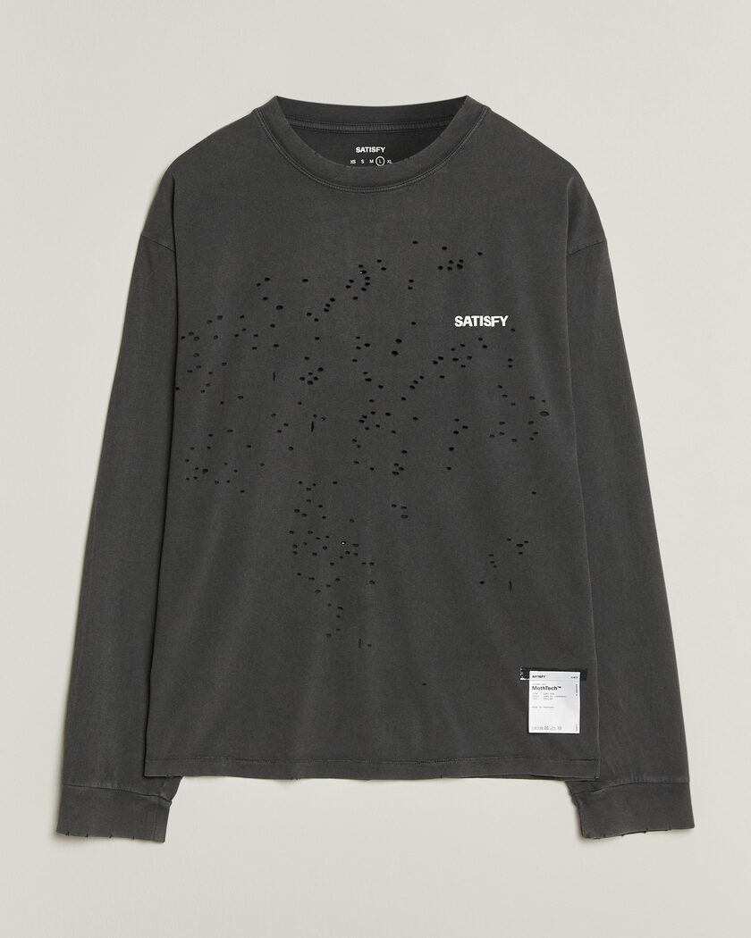 Satisfy MothTech Long Sleeve T-Shirt Aged Black – Noir