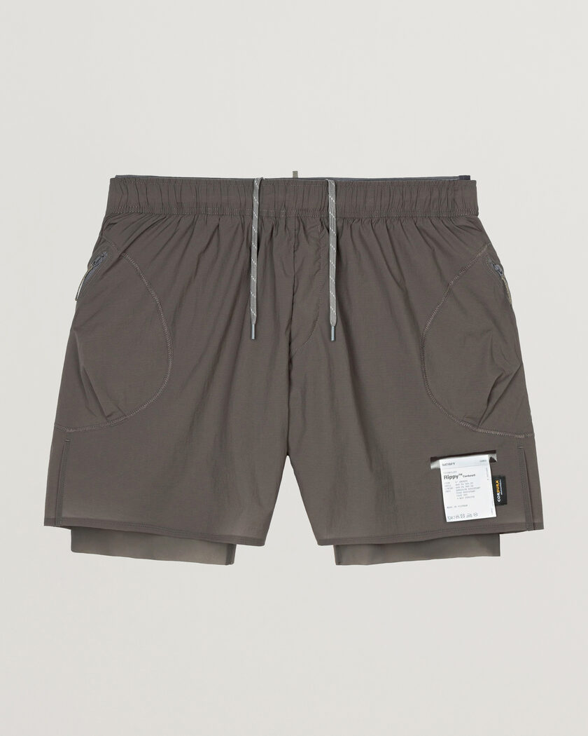 Satisfy Rippy Cordura 5 Inch Shorts Subterranean – Gris