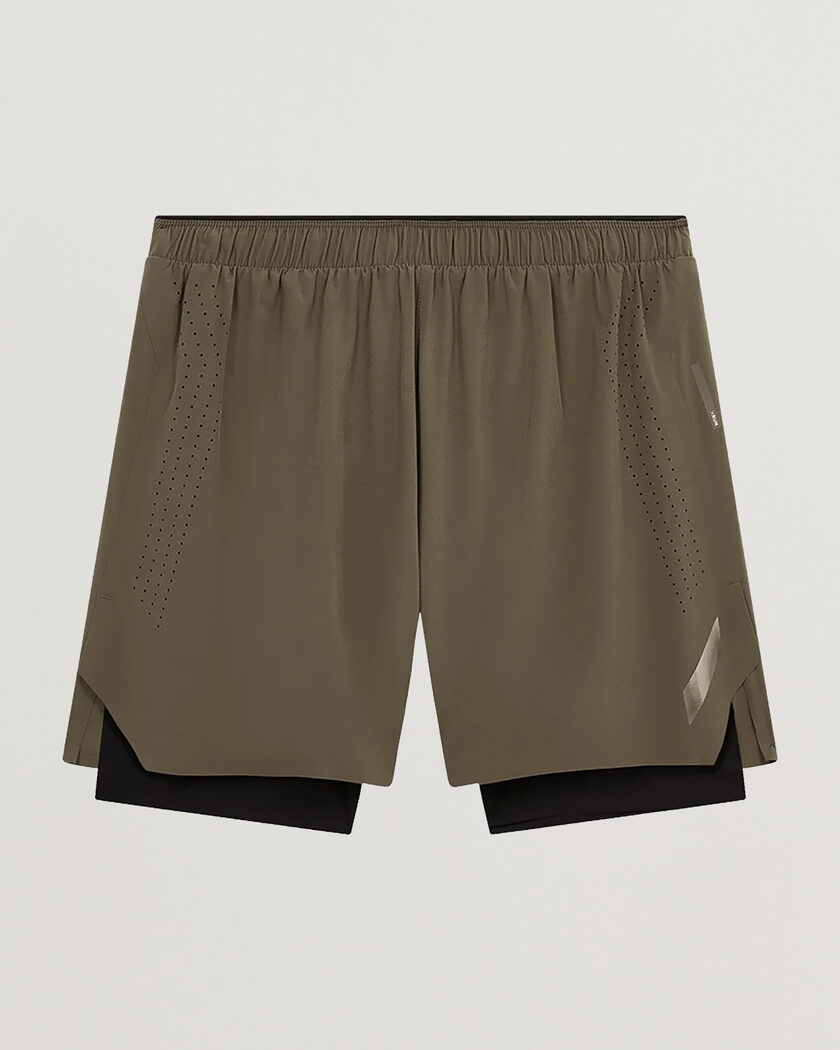 SOAR Running Dual Run Shorts Khaki – Marron