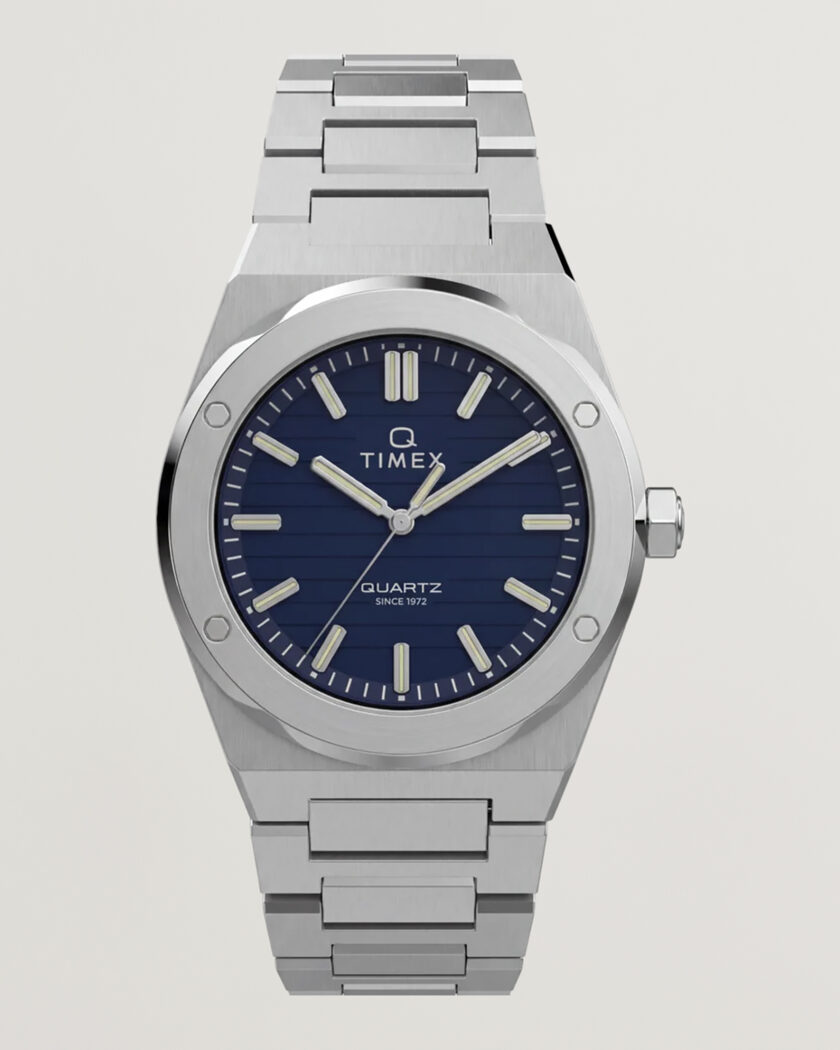 Timex Q Marbella Quartz Stainless Steel 40,5mm Blue Dial – Bleu