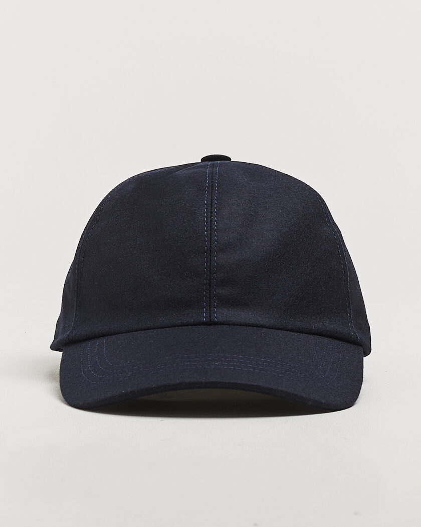Wigéns Wool/Cashmere Baseball Cap Navy – Bleu