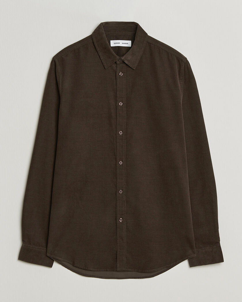 Samsøe Samsøe Liam Baby Cord Checked Shirt Delicioso – Marron