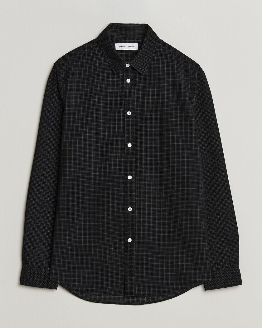 Samsøe Samsøe Liam Baby Cord Checked Shirt Black – Noir