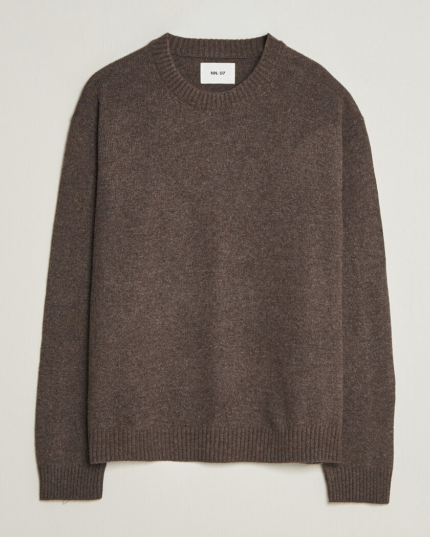 NN07 Russel Wool/Cotton Knitted Sweater Mable Husk – Marron