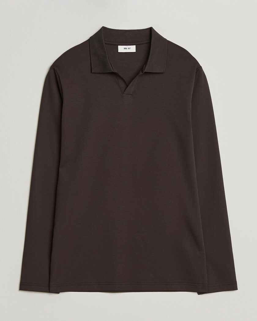 NN07 Paul Long Sleeve Polo Deep Truffle – Marron