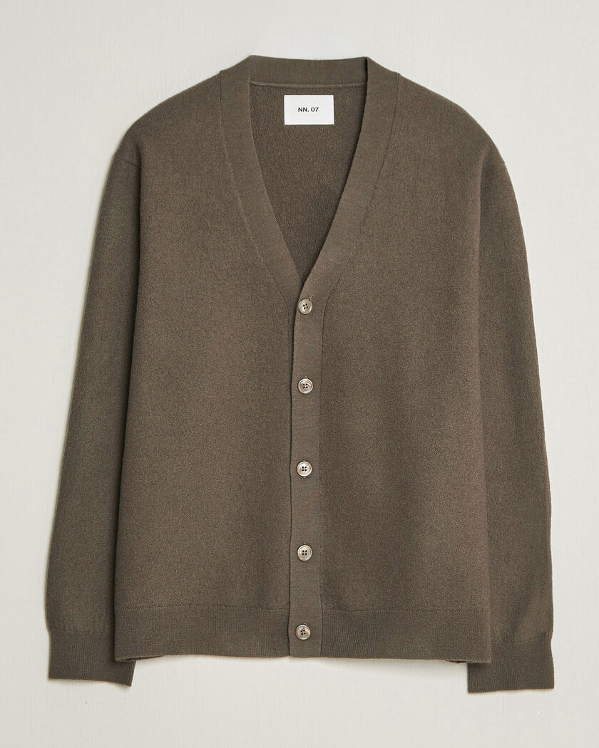  NN07 Jasper Wool Knitted Cardigan Mable Husk – Marron