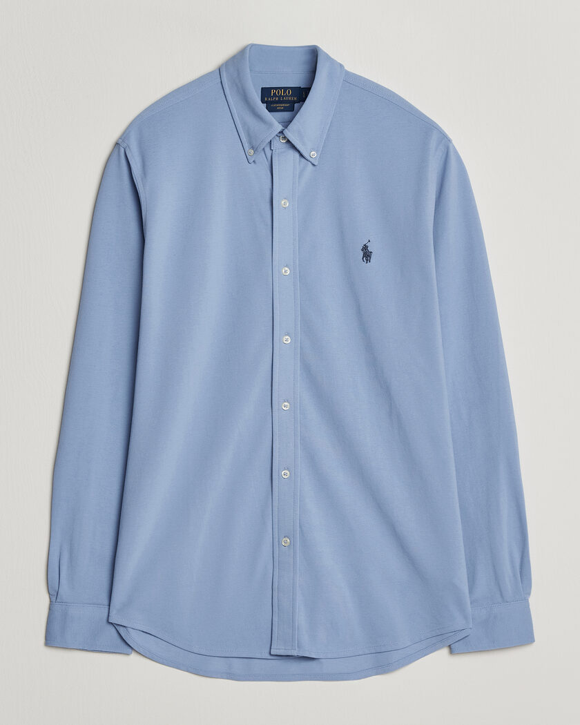 Polo Ralph Lauren Featherweight Mesh Shirt Dress Shirt Blue – Bleu