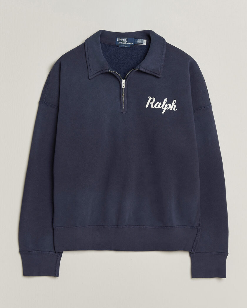 Polo Ralph Lauren Knit Half Zip Sweatshirt Dark Cobolt – Bleu