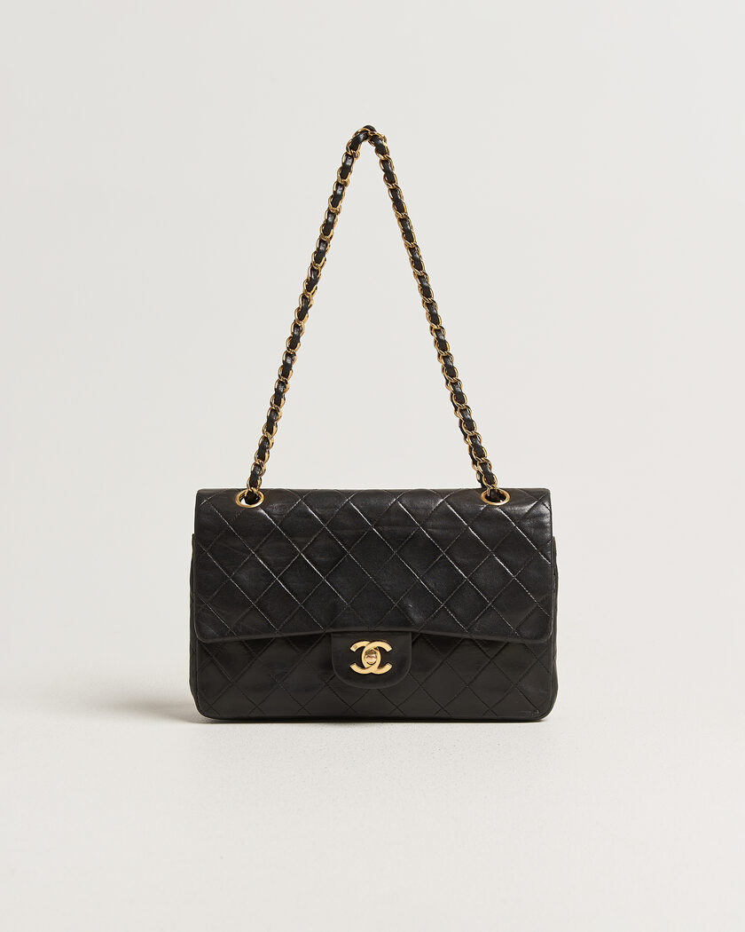 Louis Vuitton Pre-Owned Chanel Pre-Owned Classic Medium Double Flap Bag Lambskin Black – Noir