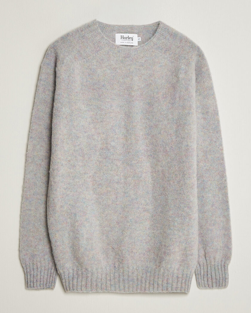 Harley Of Scotland Brushed Supersoft Lambswool Crewneck Aurora – Multicolore