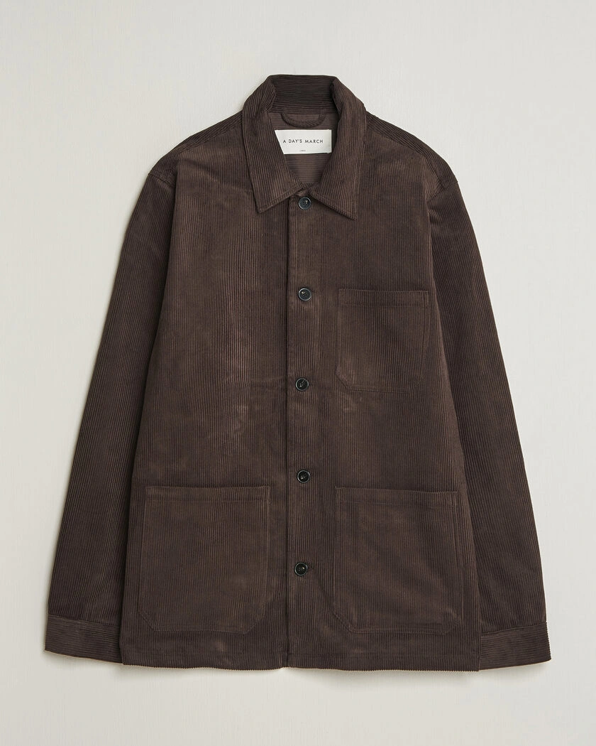 A Day's March Original Corduroy Overshirt  – Marron