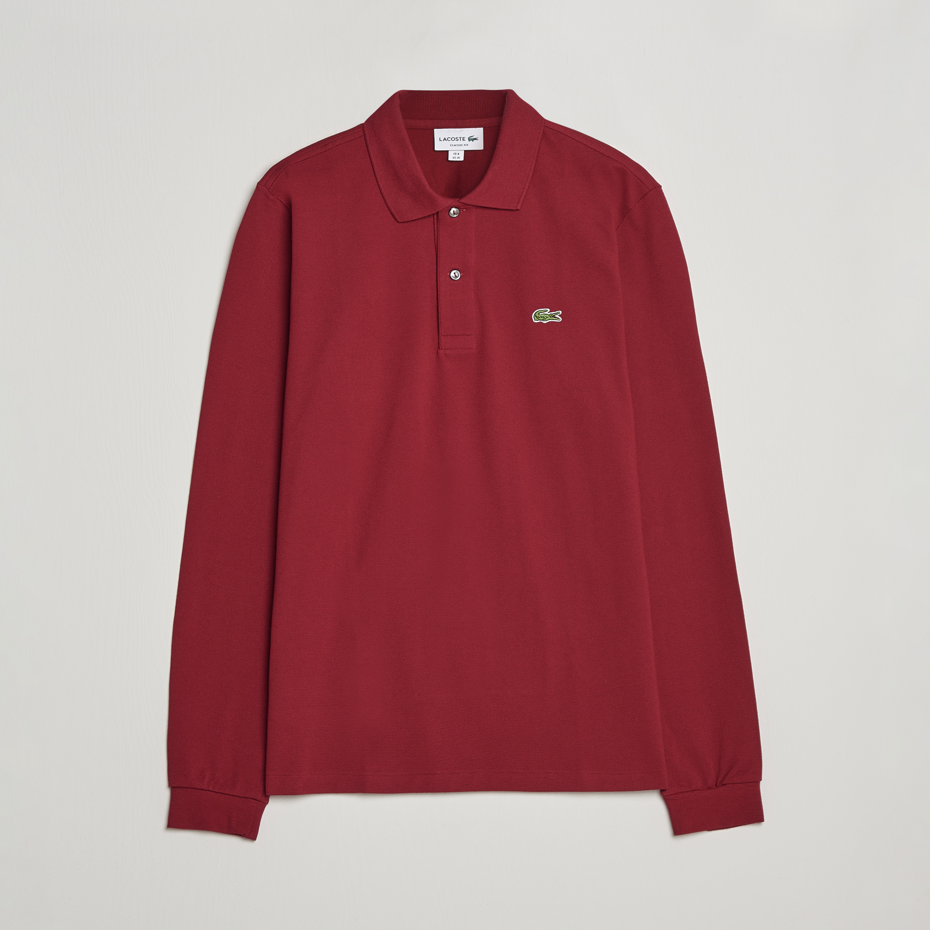 Lacoste Original Long Sleeve Polo Piké Bordeaux Acheter Lacoste