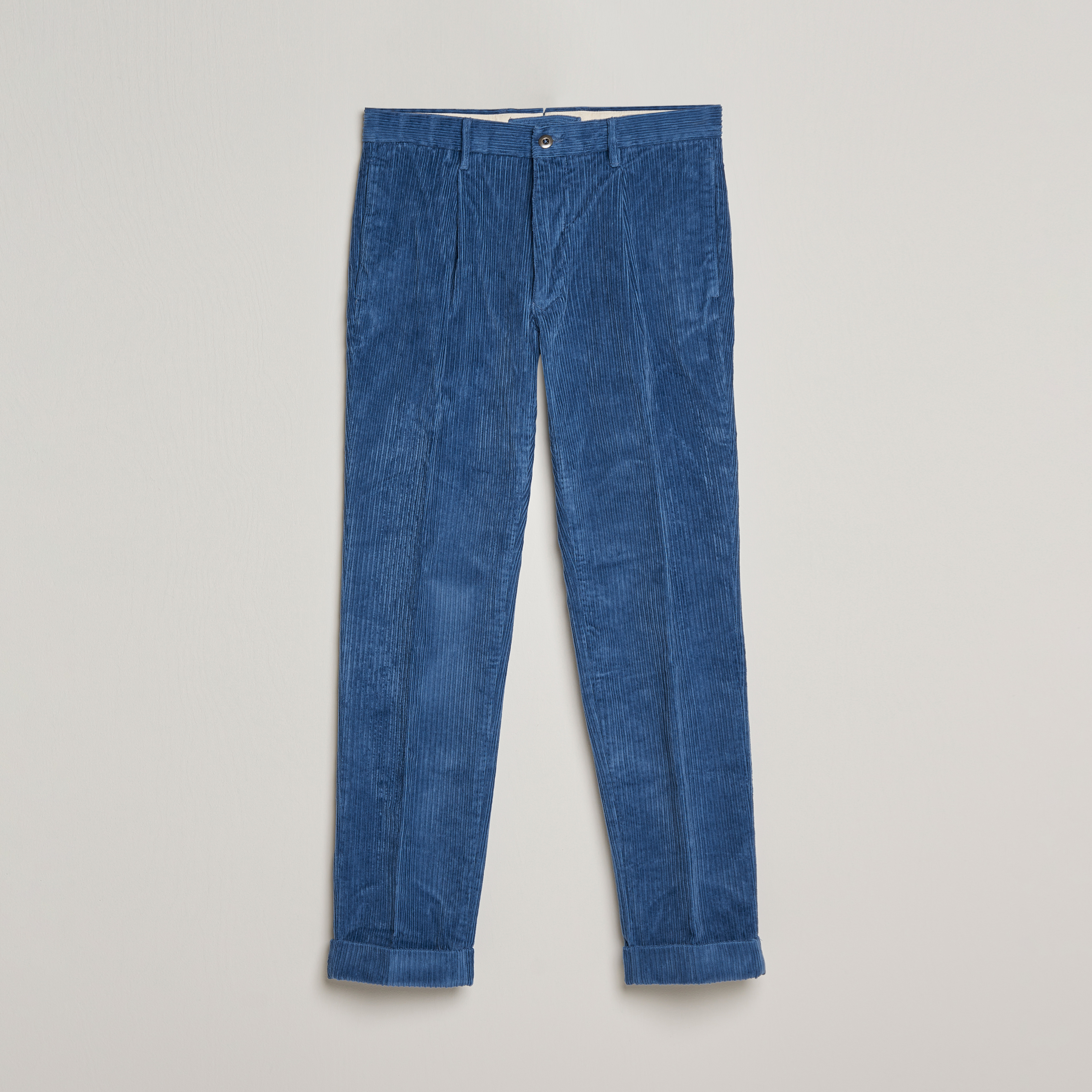 Incotex Regular Fit Heavy Cord Slacks Royal Blue - Acheter Incotex CareOfCa