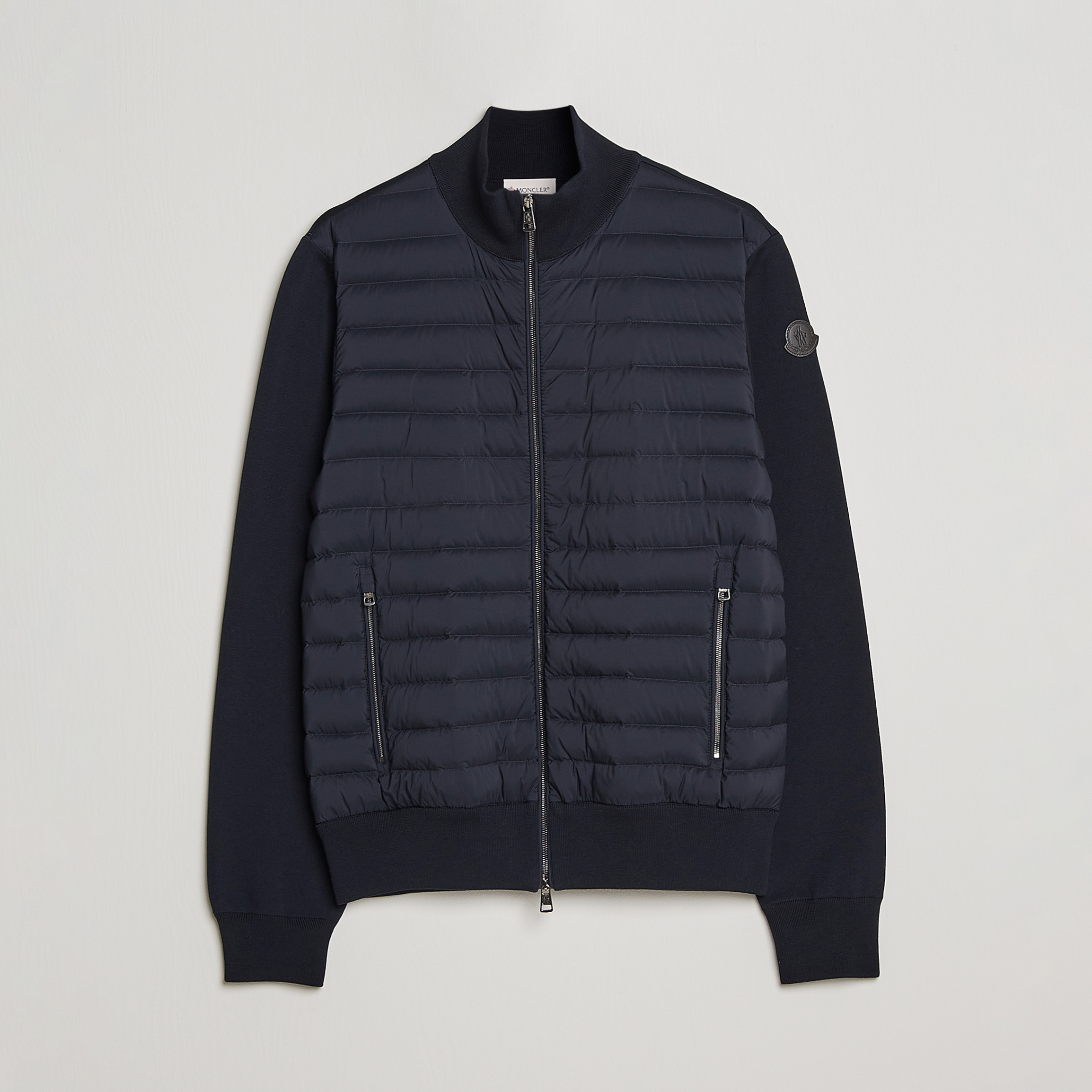 Moncler Felpa blu navy con zip e cappuccio K29548G00026 main image 0