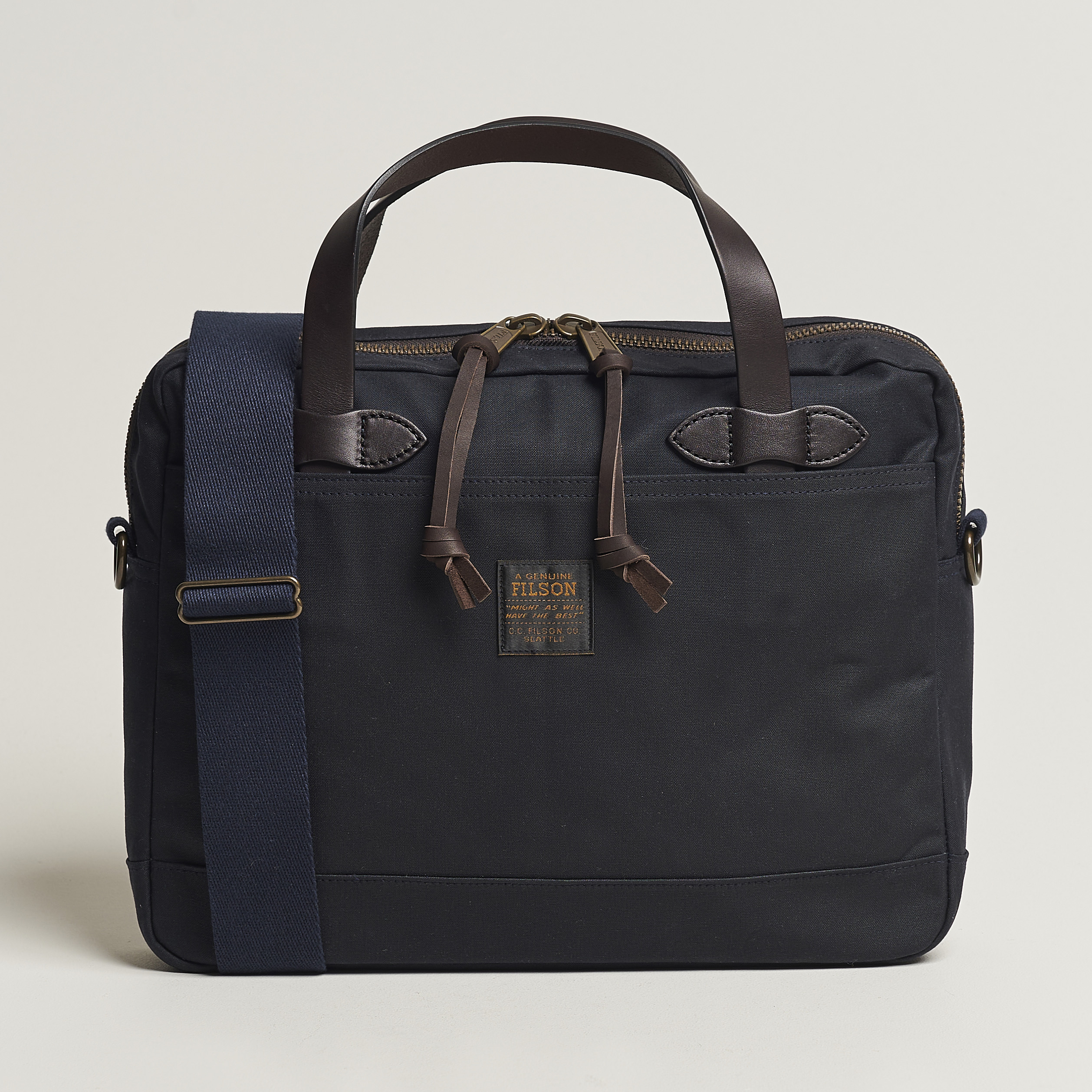 Compact Field Filson Filson Tin Cloth Compact Briefcase Navy - Acheter Filson CareOfCarl.fr.