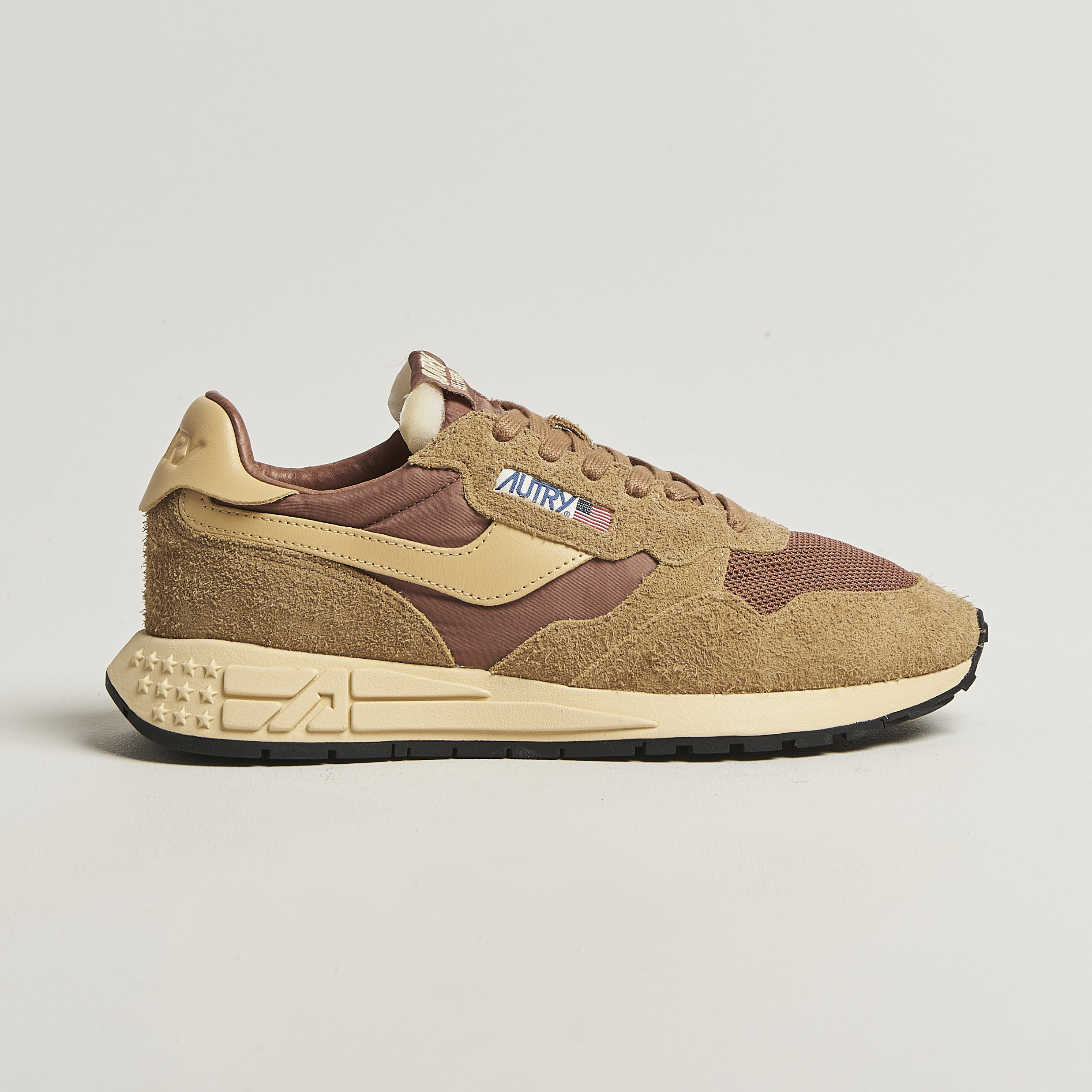 Autry Reelwind Running Sneaker Beige/Brown - Acheter Autry CareOfCarl.fr.