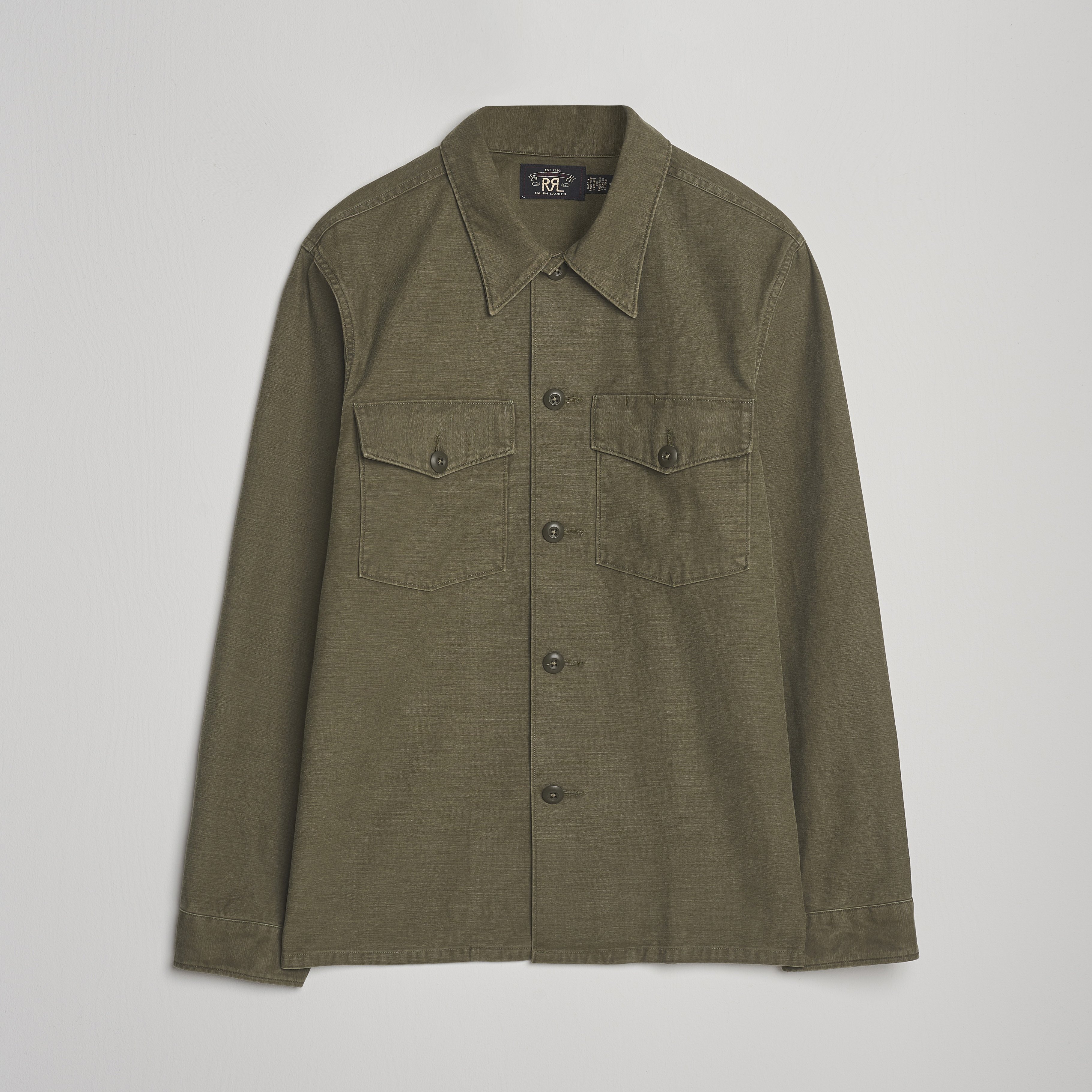 Rrl Robe RRL Regiment Overshirt Olive - Acheter RRL CareOfCarl.fr.