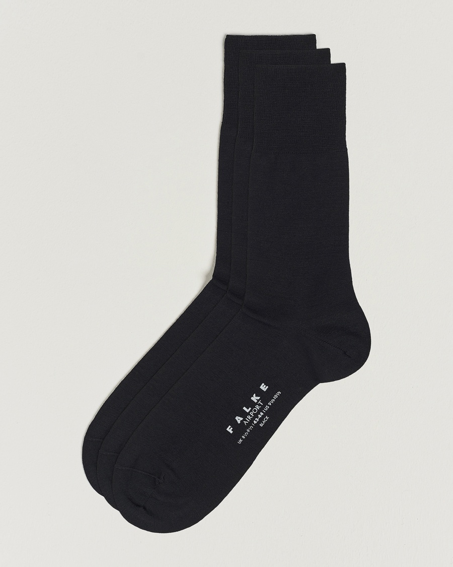 3-Pack Airport Socks Black – Noir