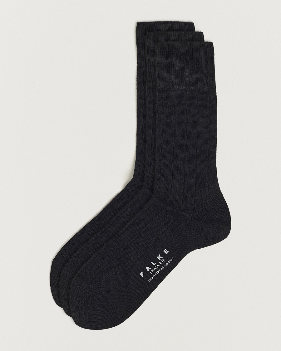 Falke 3-Pack Lhasa Cashmere Socks Black – Noir