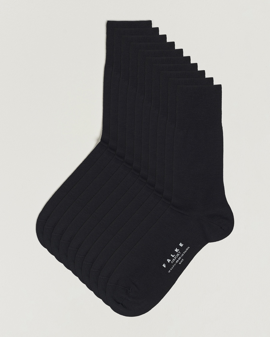 Falke 10-Pack Airport Socks Black – Noir