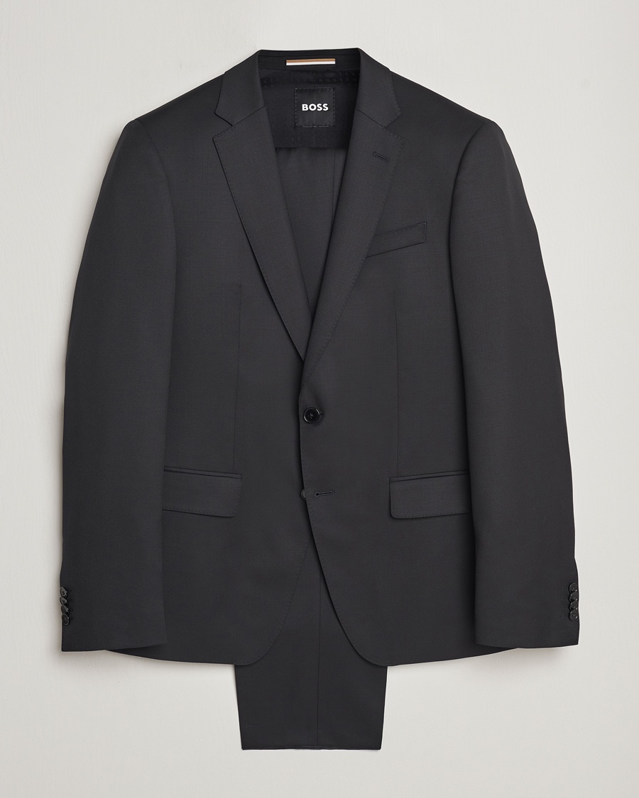 BOSS BLACK Huge Wool Suit Black – Noir
