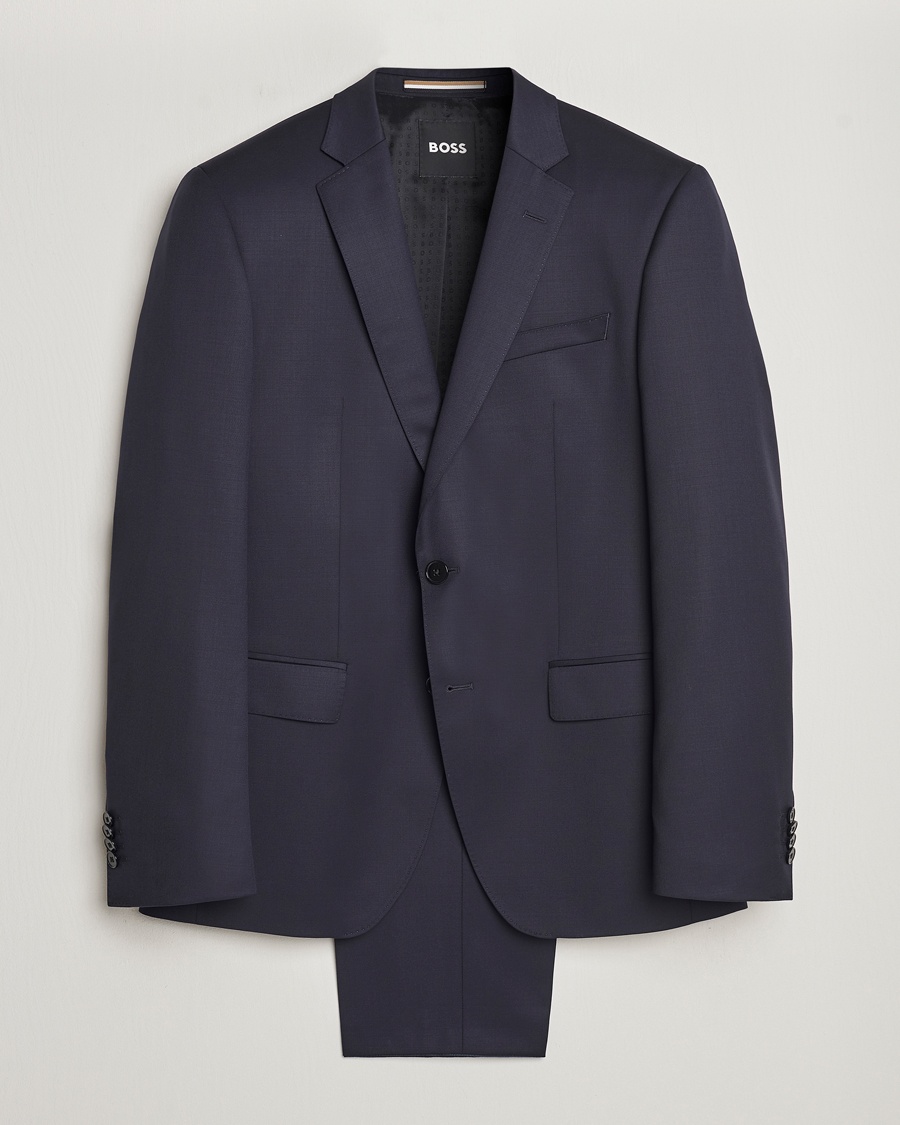 BOSS BLACK Huge Wool Suit Dark Blue – Bleu