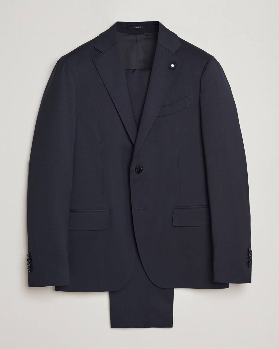 Lardini Wool Suit Navy – Bleu