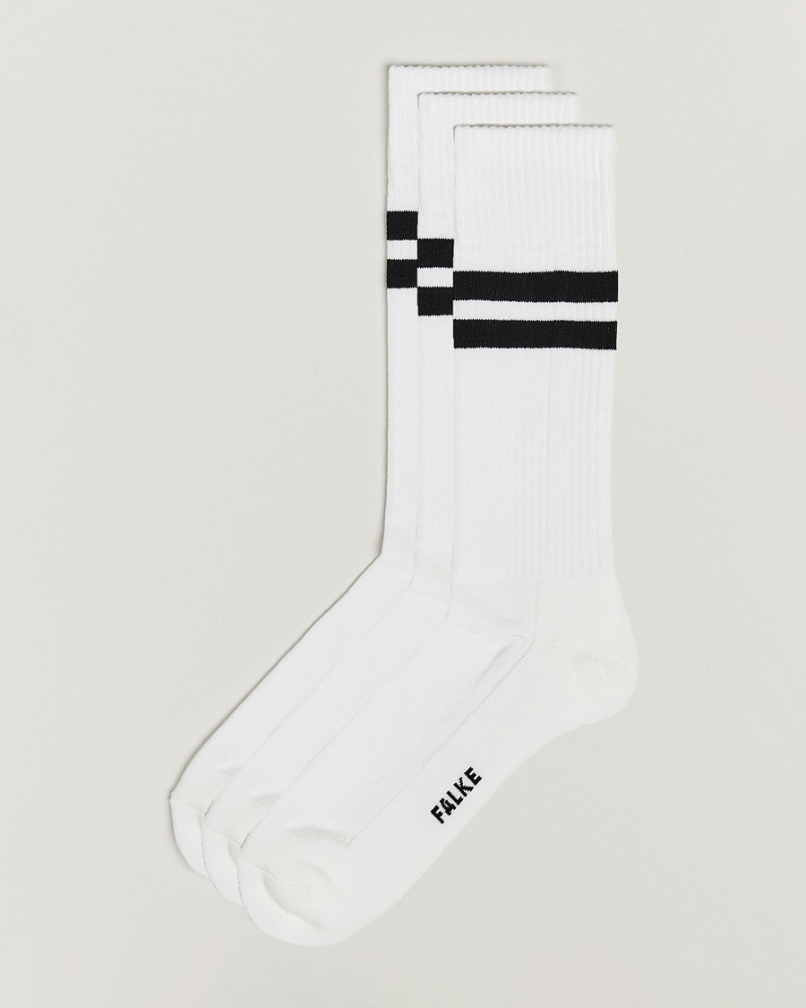Falke 3-pack Dynamic Tennis Socks White/Black – Blanc