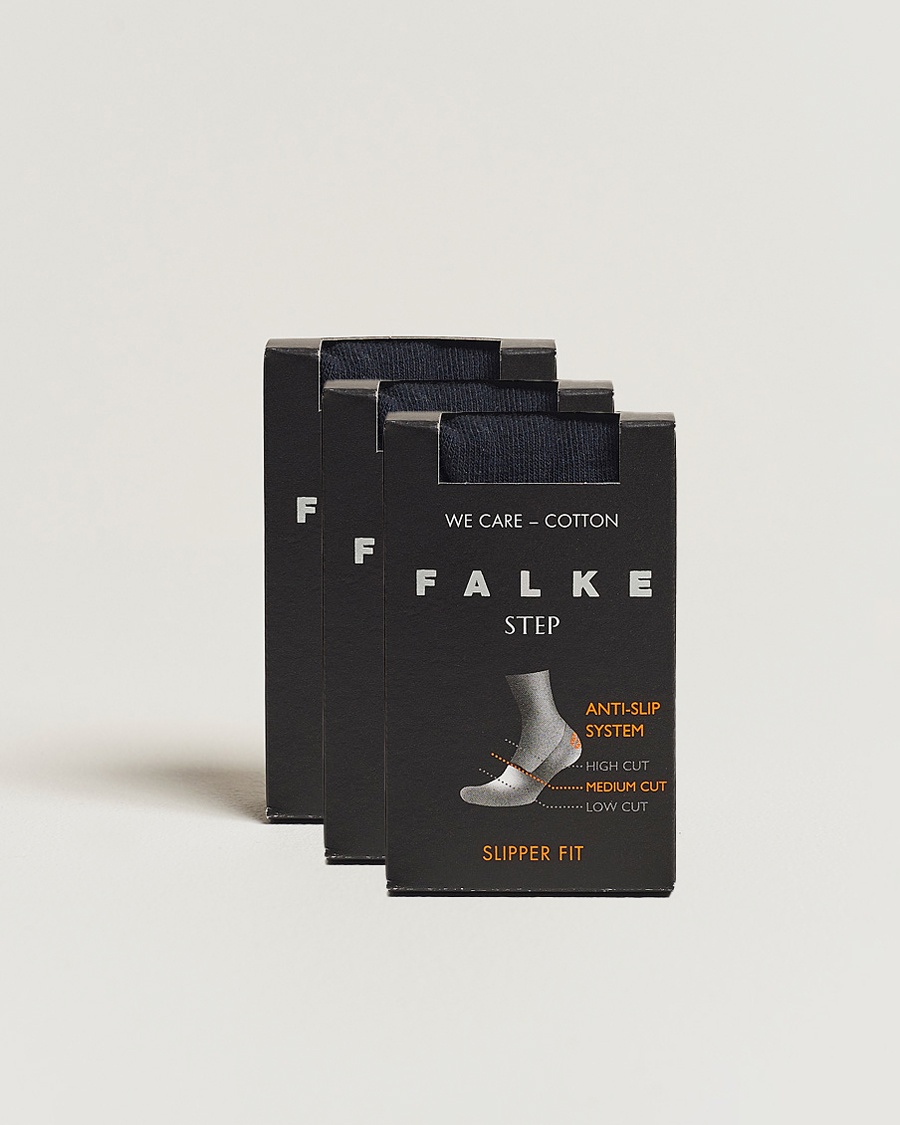 Falke 3-pack Step In Box Loafer Socks Navy – Bleu