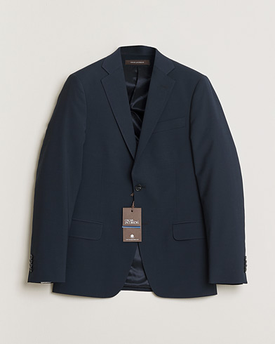 Pre-owned Oscar Jacobson Edmund Wool Blazer Navy 46 – Bleu