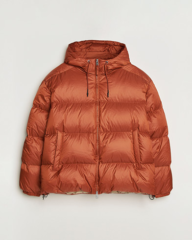 Pre-owned GANT Shiny Puffer Hooded Jacket Rust XL – Rouge