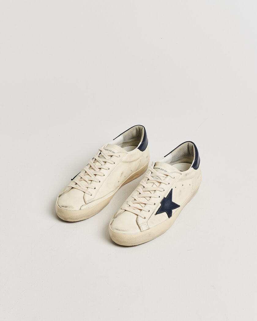 Pre-owned Golden Goose Super-Star Sneakers Beige/Midnight 41 – Blanc