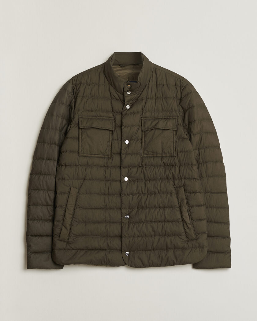 Pre-owned Herno Nylon Jacket Dark Olive 48 – Bleu