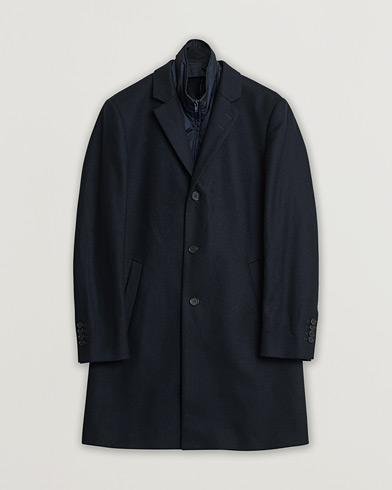 Pre-owned Tiger of Sweden Netley Wool Coat Navy 48 – Bleu