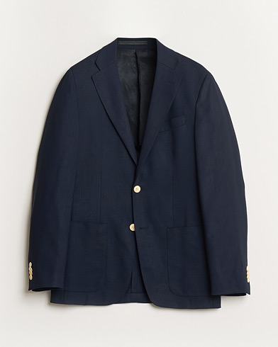 Pre-owned Corneliani Wool Hopsack Blazer Navy 48 – Bleu