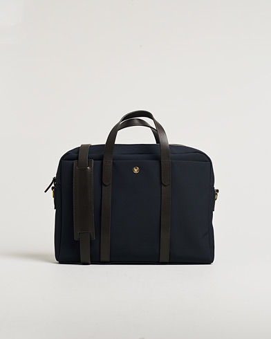 Pre-owned Mismo M/S Aspire Briefcase Navy/Dark Brown – Bleu