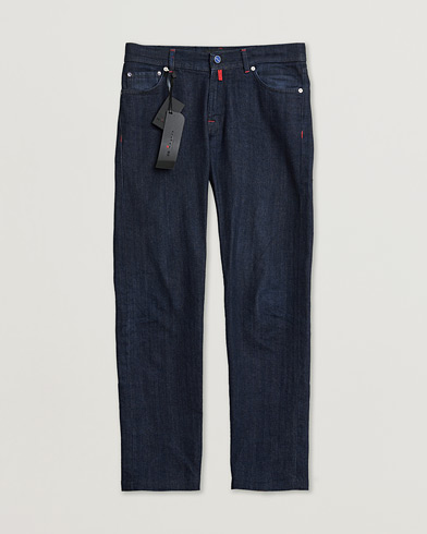Pre-owned Kiton Slim Fit Stretch Jeans Dark Blue Wash W32 – Bleu