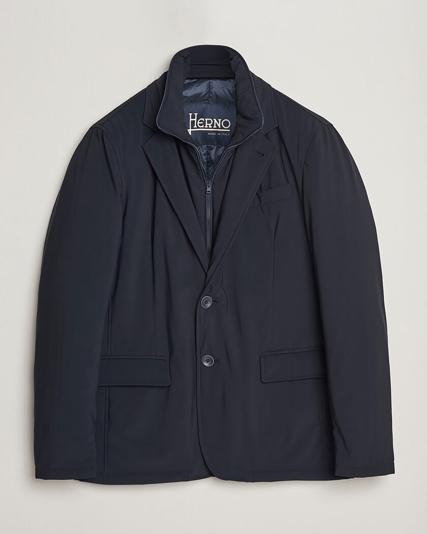 Pre-owned Herno Nylon City Blazer Navy 50 – Bleu