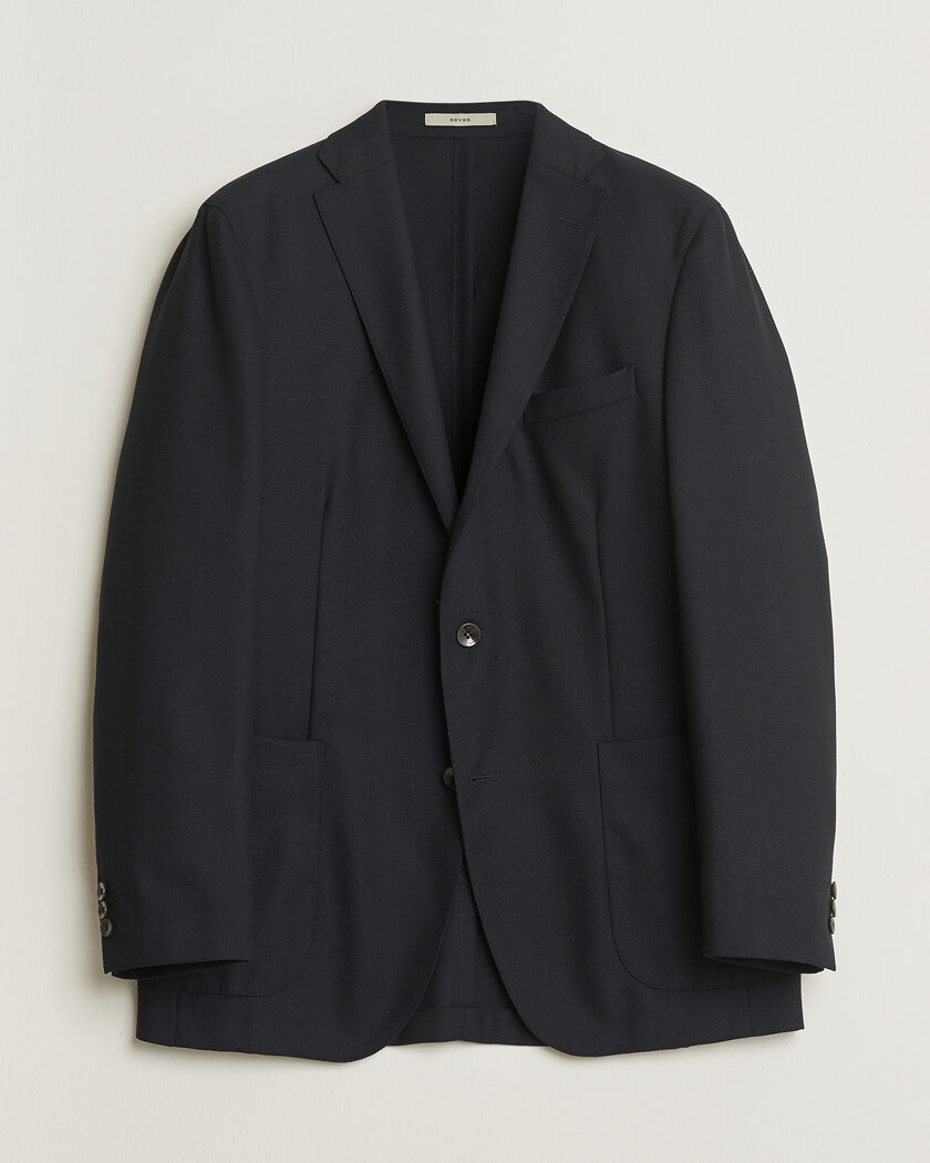 Pre-owned Boglioli Dover Wool Hopsack Blazer Black 52 – Noir