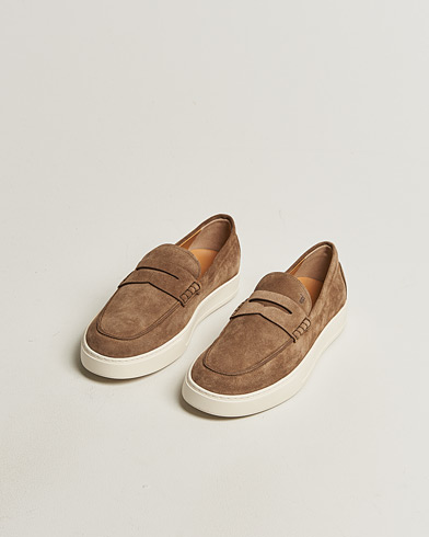 Pre-owned Tod's Cassetta Loafer Brown Suede UK10 - EU44,5 – Beige