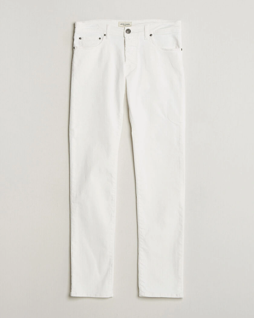 Pre-owned Jacob Cohën Bard Slim Fit Bull Stretch Jeans White W30 – Blanc