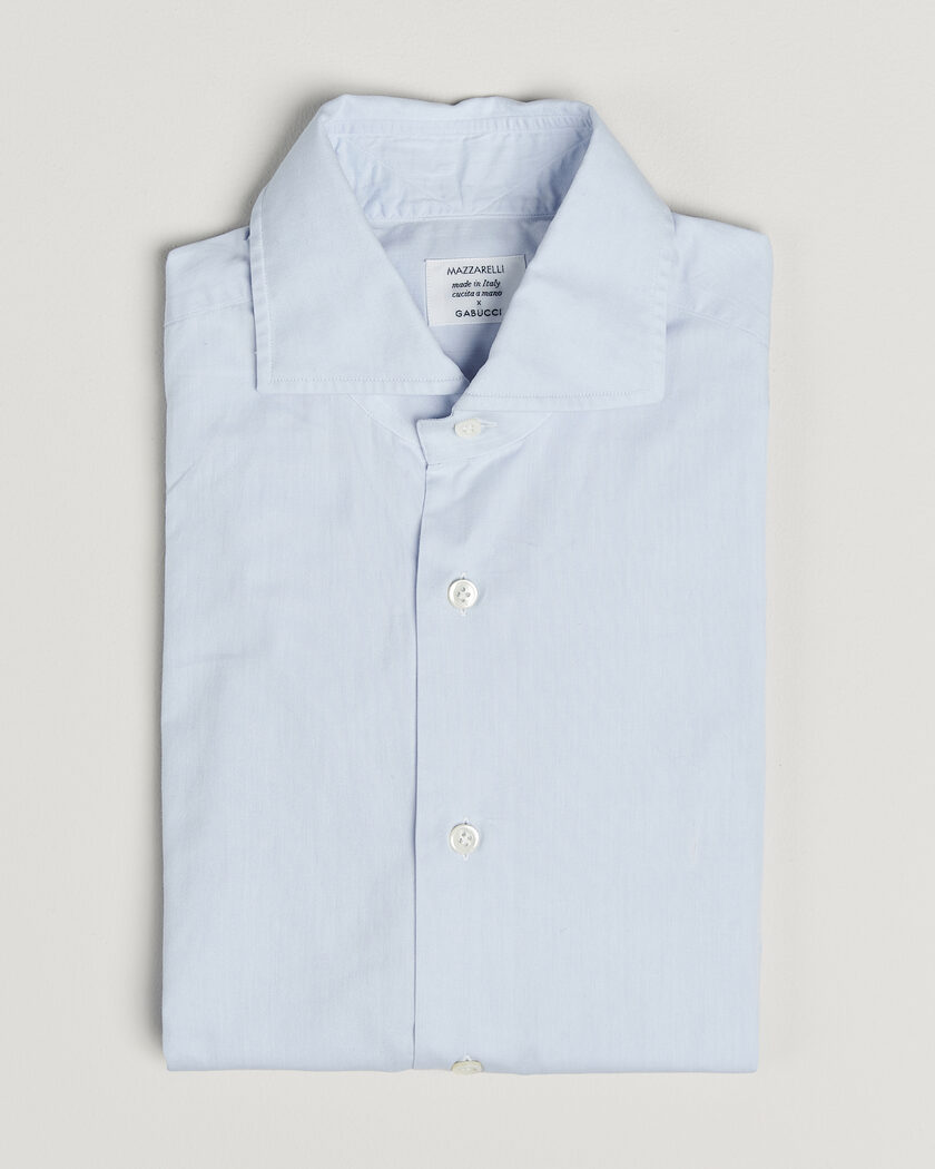 Pre-owned Mazzarelli Soft Cotton Shirt Light Blue 39 - M – Bleu