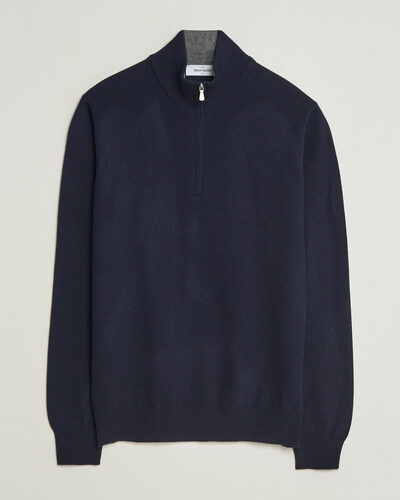 Gran Sasso Wool/Cashmere Half Zip Navy